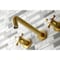 Kingston Brass Roman Tub Faucet, Brushed Brass, Wall Mount KS8027BX - alternate 4